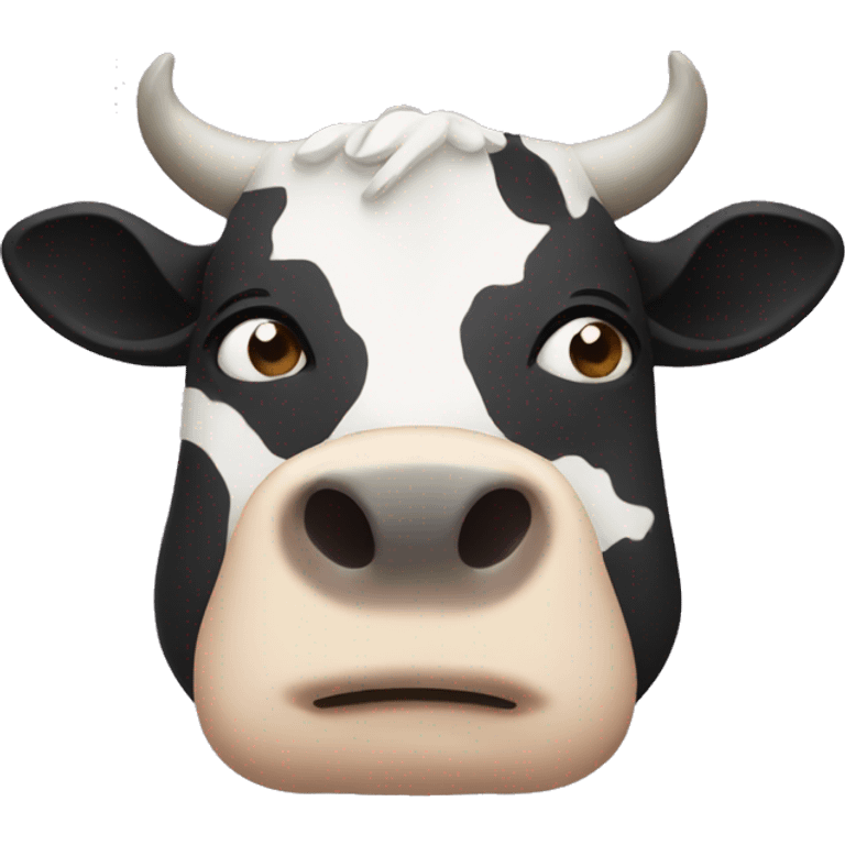 front facing cow head emoji