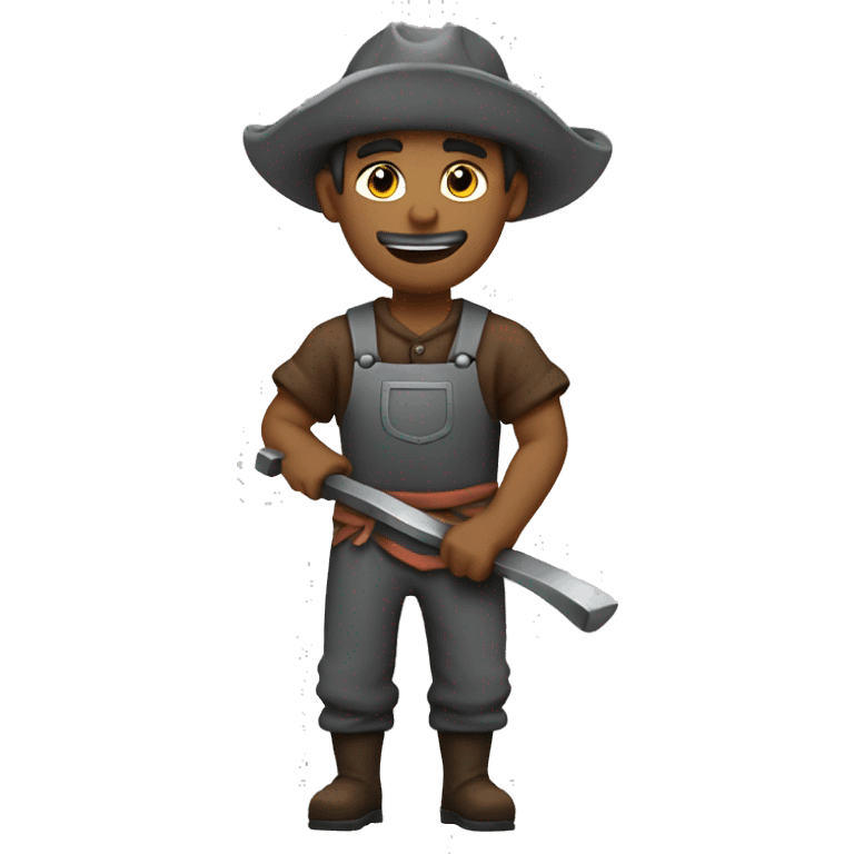 A Blacksmith forging emoji