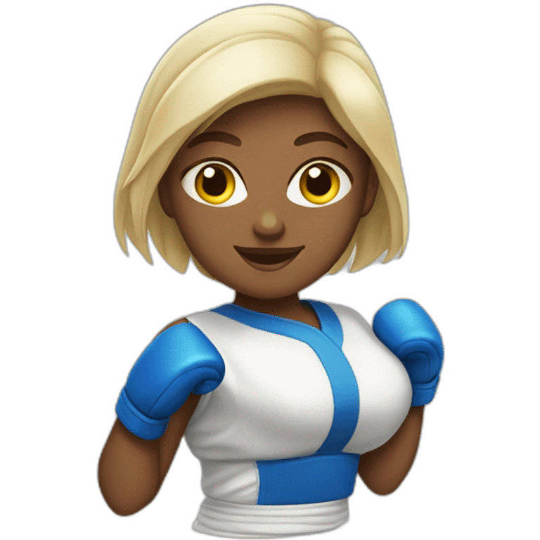 Fille blanche boxe emoji