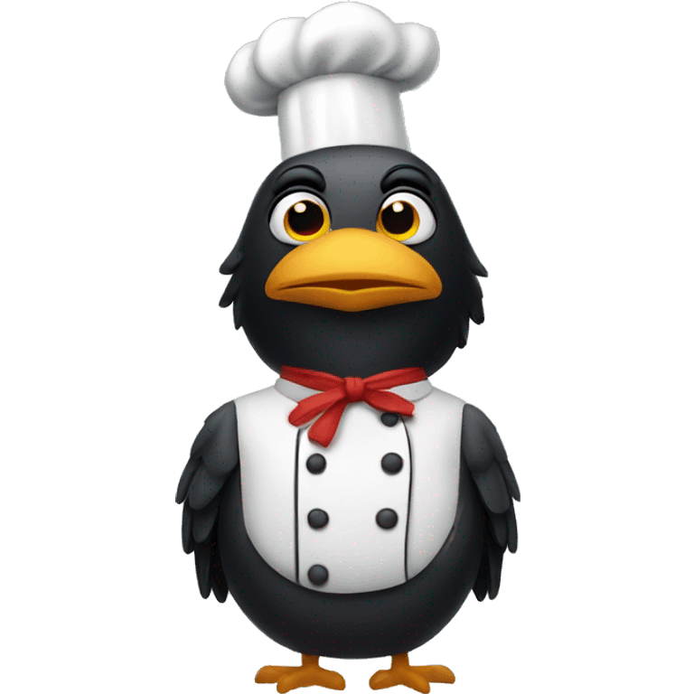 Crow chef emoji