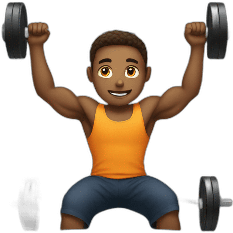 Boy in gym emoji