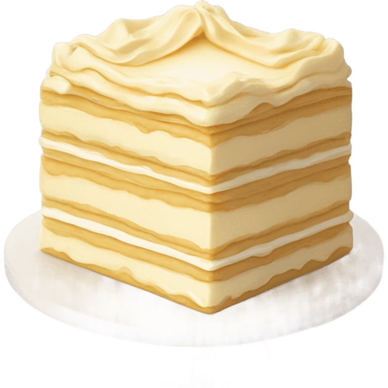 Vanilla slice cake  emoji