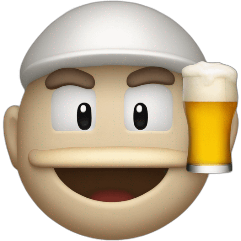 Mario buvant 3 bière emoji