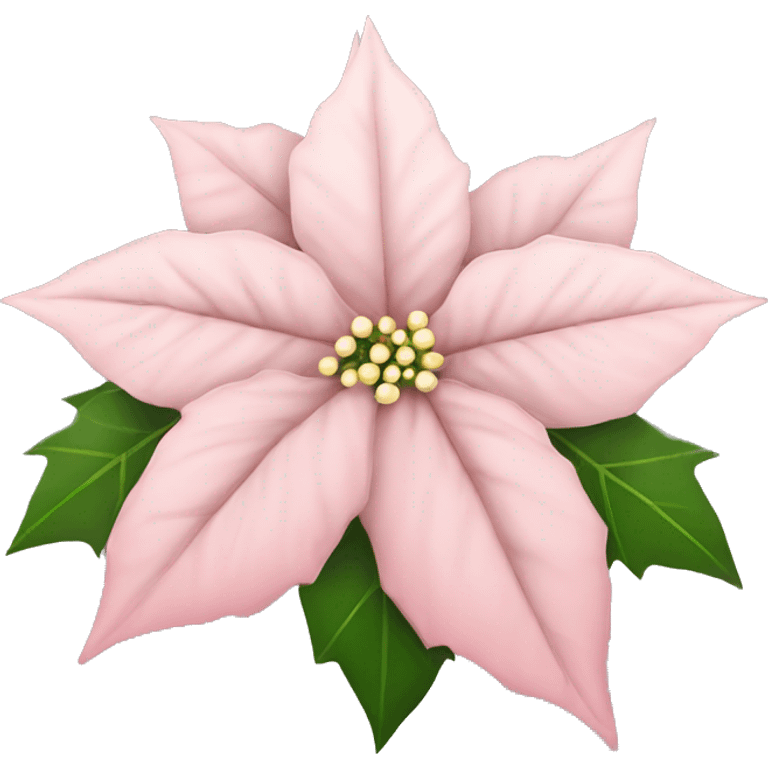 light Pink Christmas poinsettia  emoji