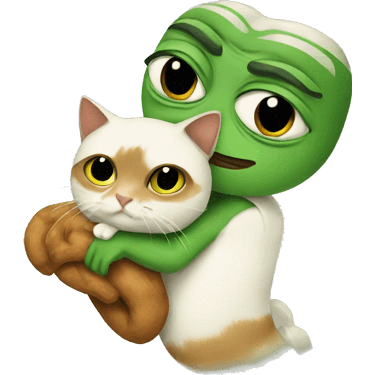 Pepe holding cat usa emoji