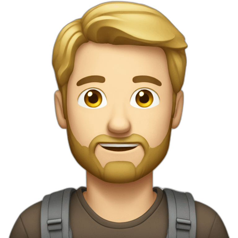 caucasian male with small beard with bag of money emoji