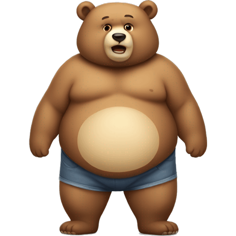 chubby bear with a belly emoji