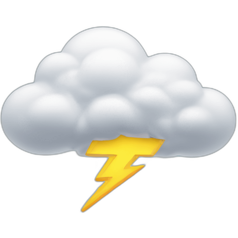 cloud with lightning emoji