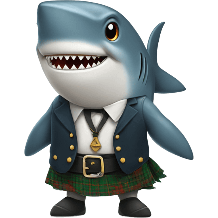 Shark in a kilt emoji