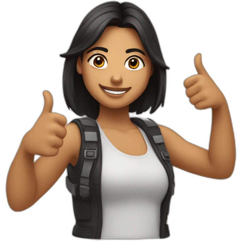 Mia khaliffa giving thumbs up emoji