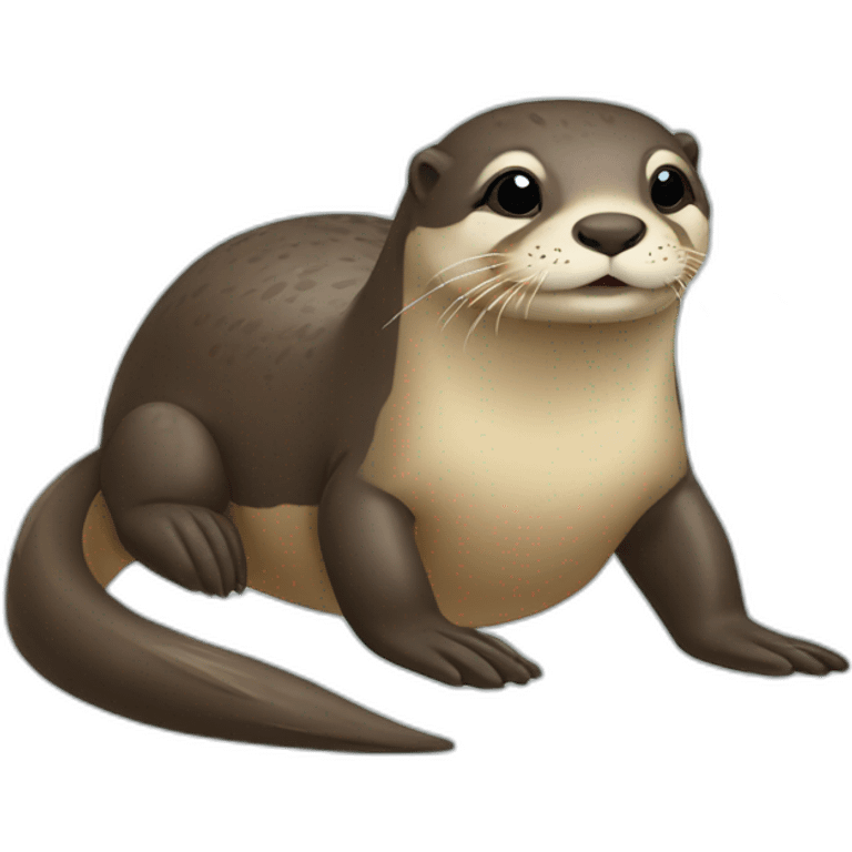 Loutre sur tortue emoji