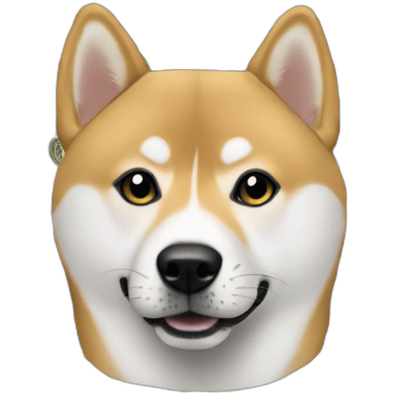 SHIBA WITH DOLLARS IN EYES emoji