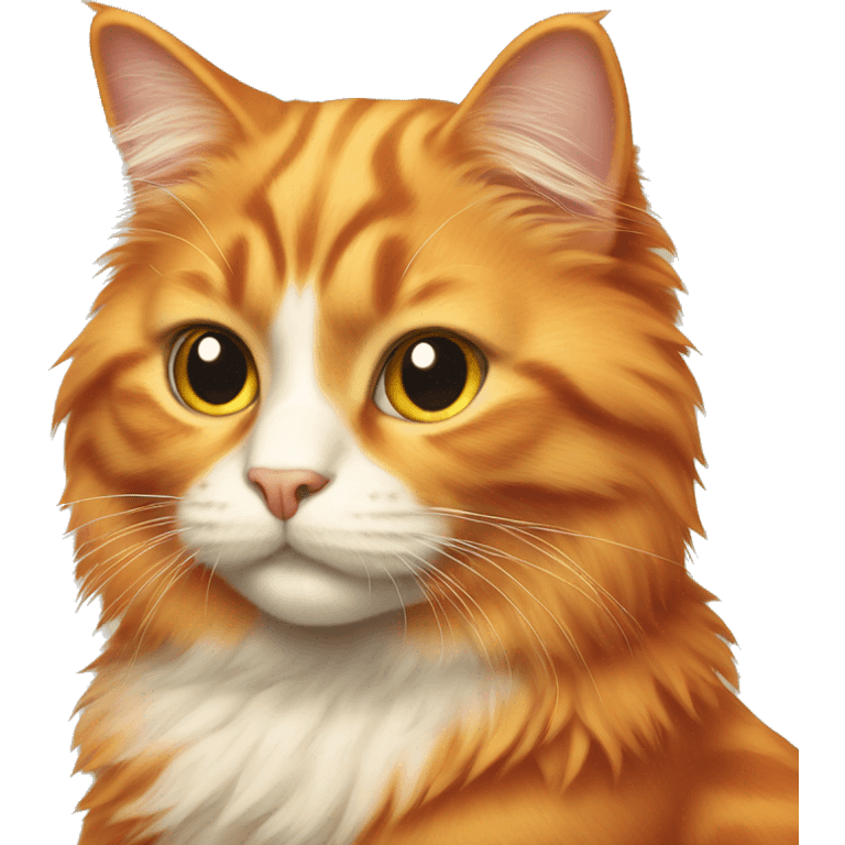 Orange fluffy cat emoji