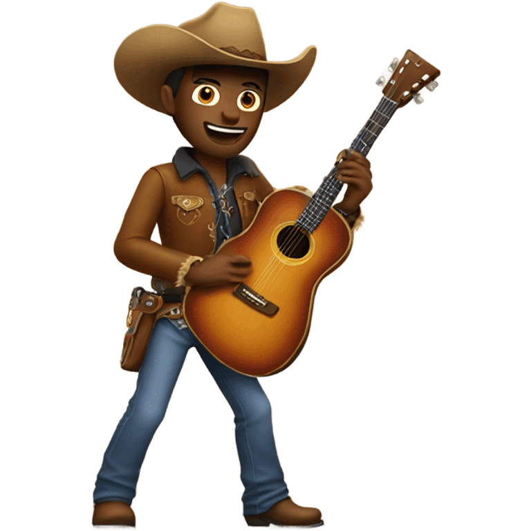 Cowboy with guitar emoji