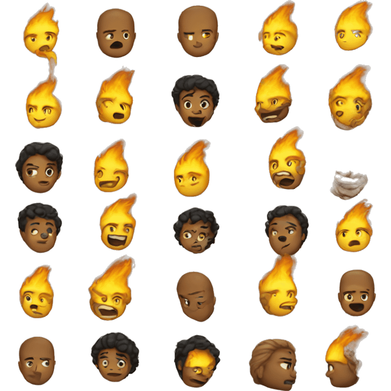 yellow fire love emoji