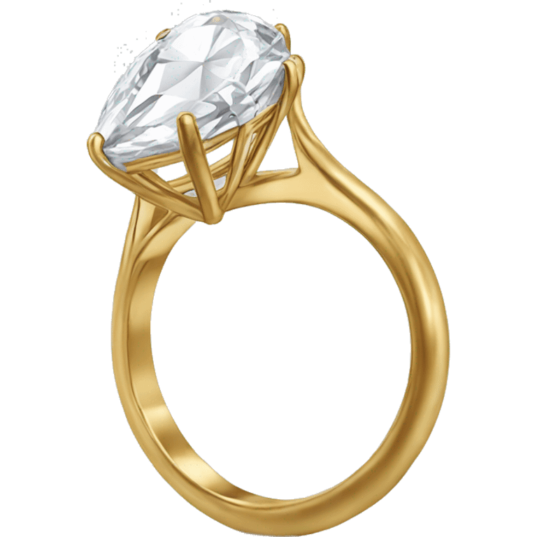 a real diamond pear shaped ring  emoji