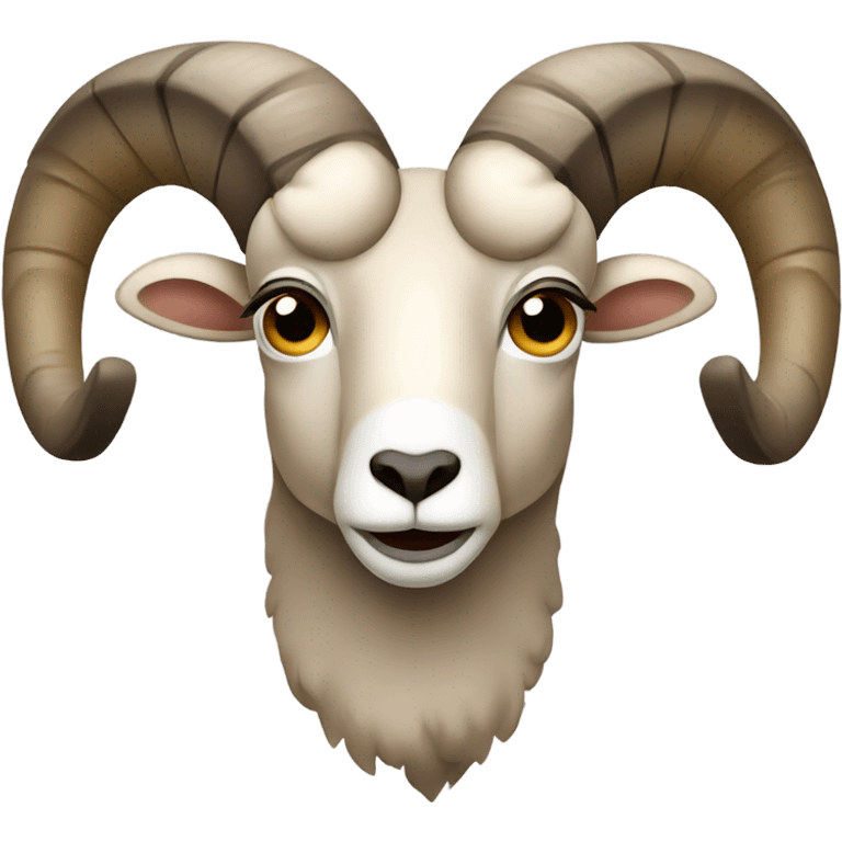 Big horn sheep looking mean  emoji