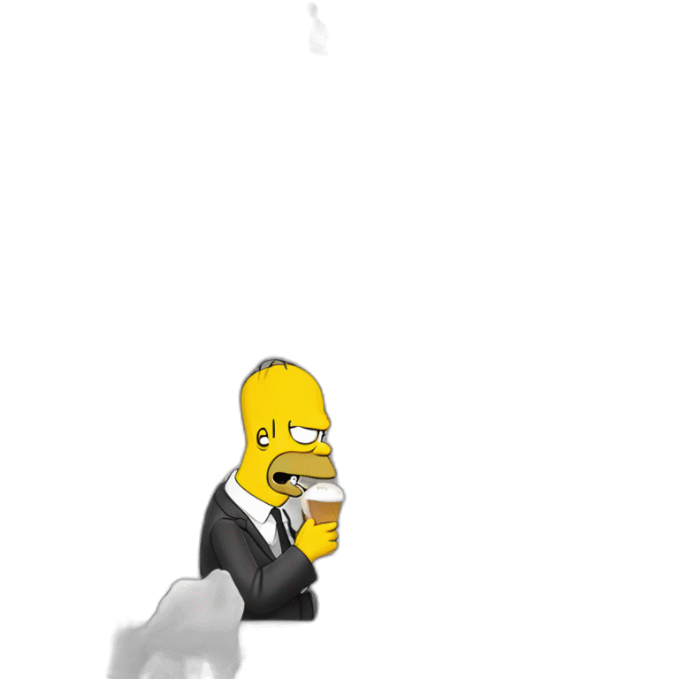 Homer Simpson licking white house emoji