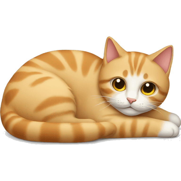 Cat laying down  emoji