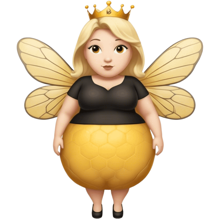 Full Body  plus size Queen bee woman with  blonde hair and big nose emoji