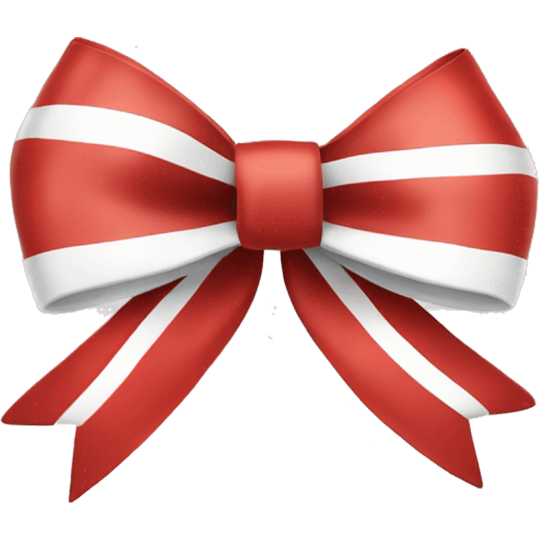 Red and white cheer bow emoji