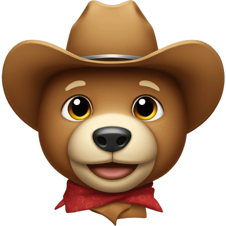 Teddy bear with a cowboy hat emoji