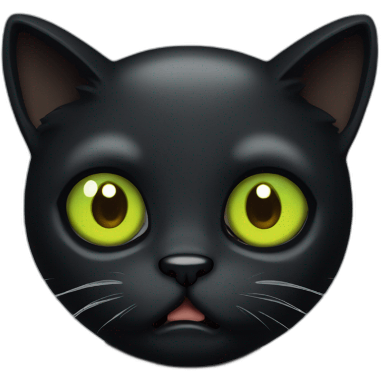 Zombie black cat emoji