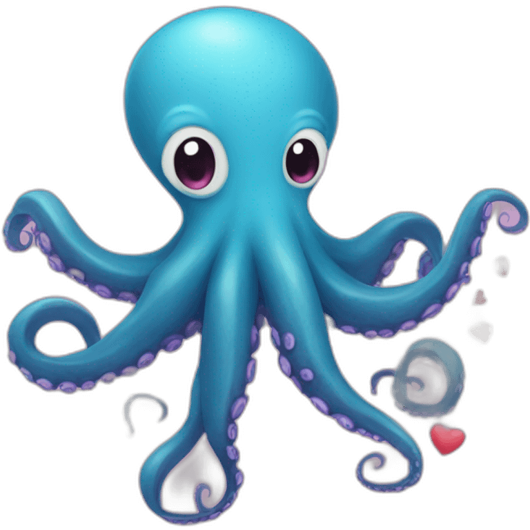 octopus with hearts emoji