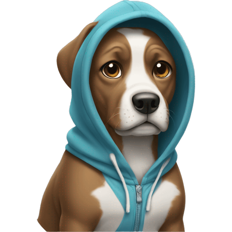 dog wearing hoodie emoji