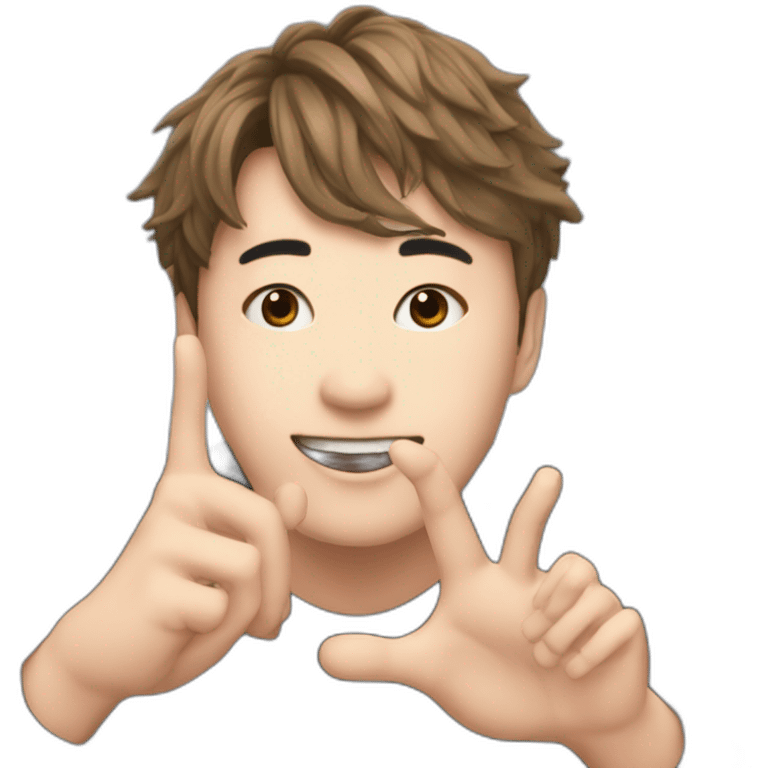 Kpop cœur avec les doigts  emoji