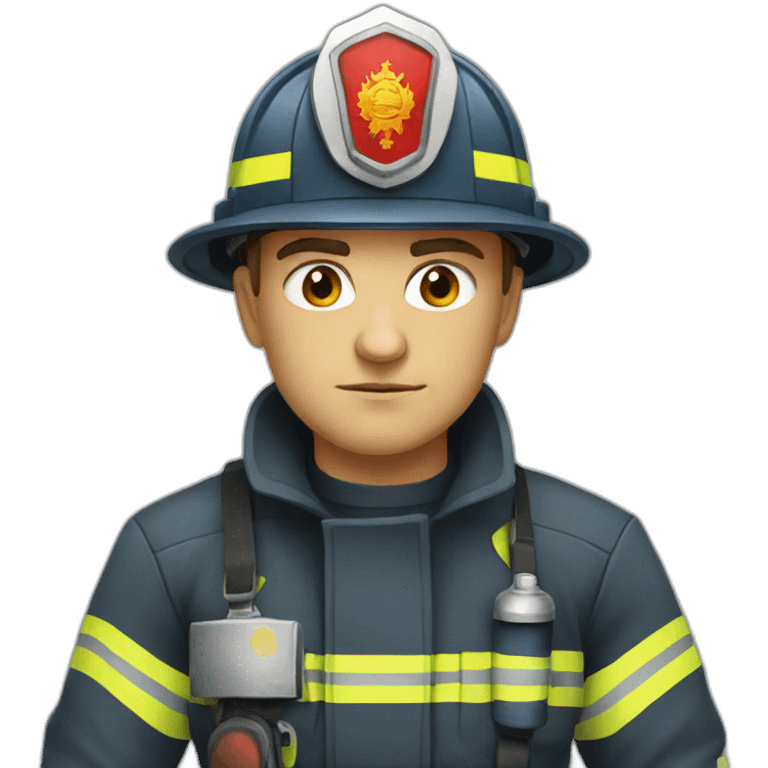 Ukrainian firefighter is angry emoji