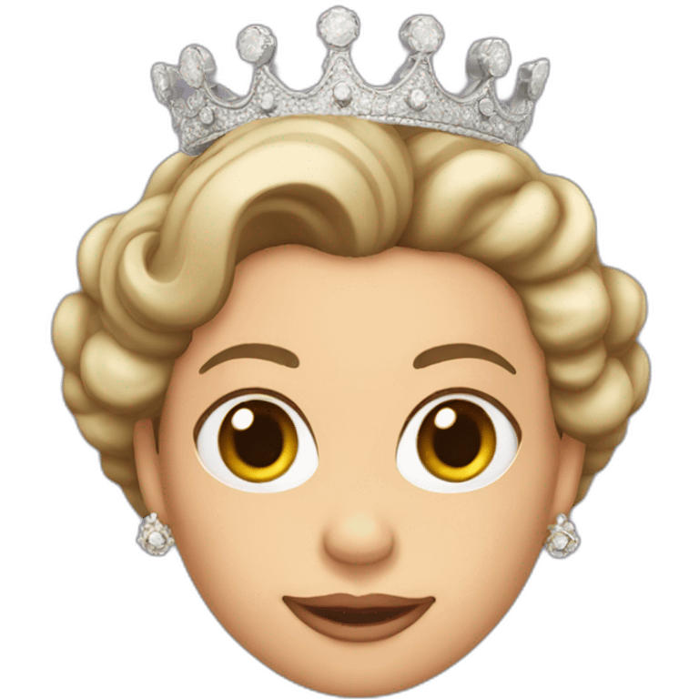 Queen Elizabeth II with hair in cornrows emoji