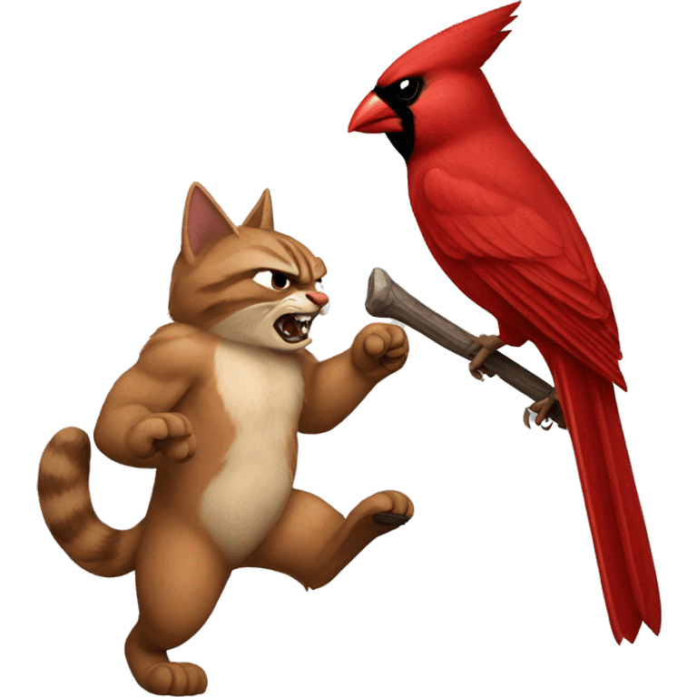 Cardinal fighting wildcat emoji