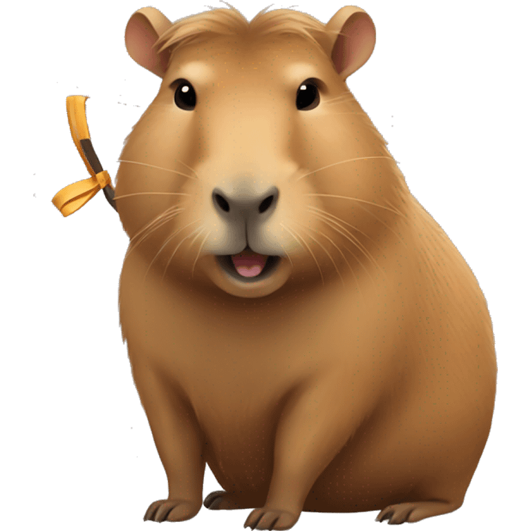 capybara with bow emoji