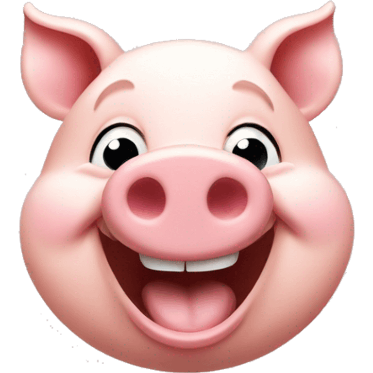 Happy pig with Thumbs up emoji