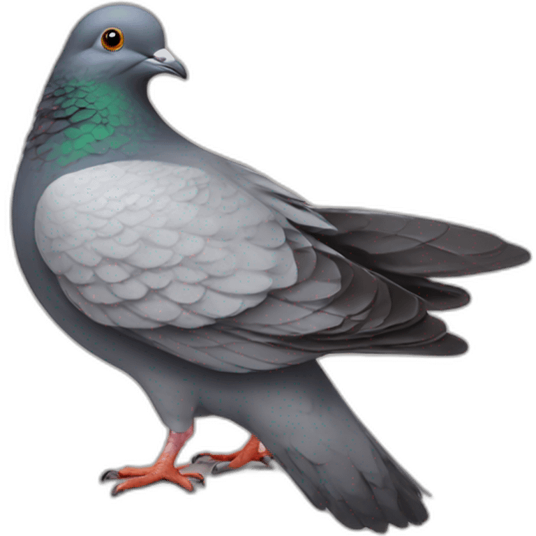 Pigeon wearing à haut emoji