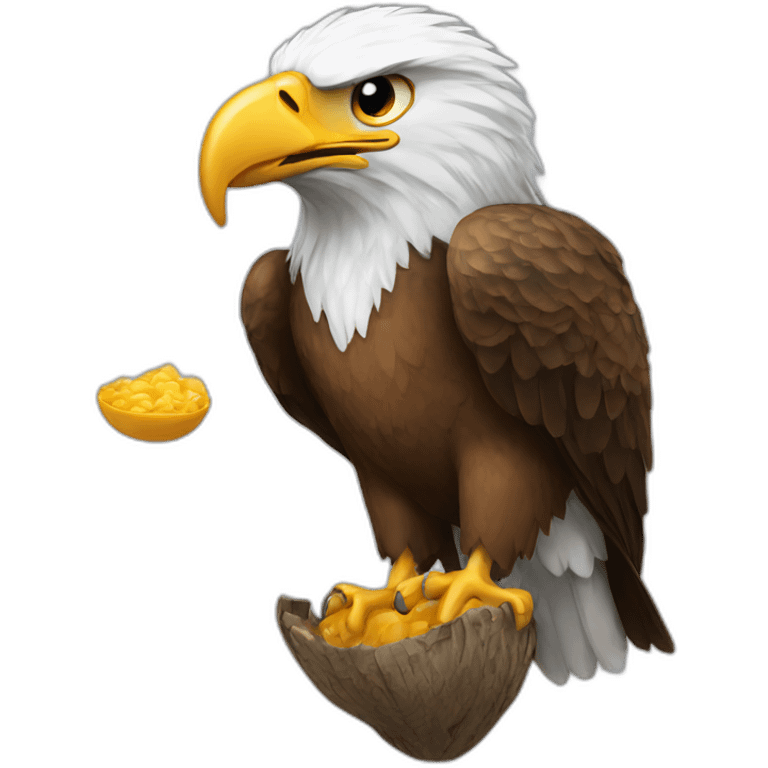 eagle eating emoji