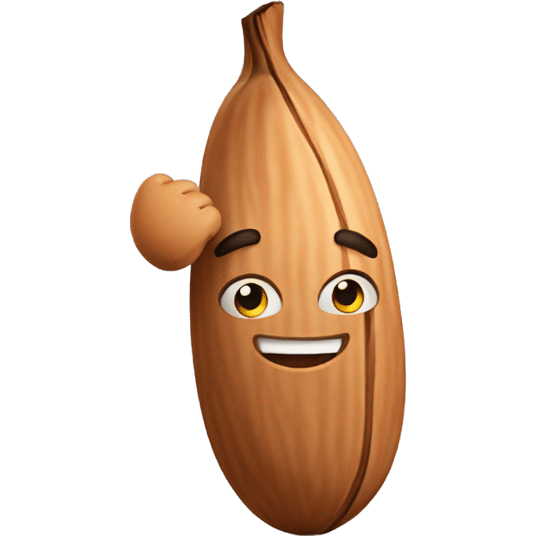 almond with Muscular arm emoji