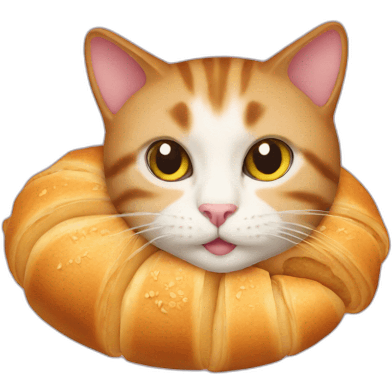 Cat croissant emoji