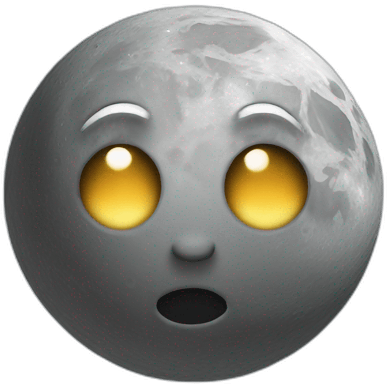 Moon looking downon emoji