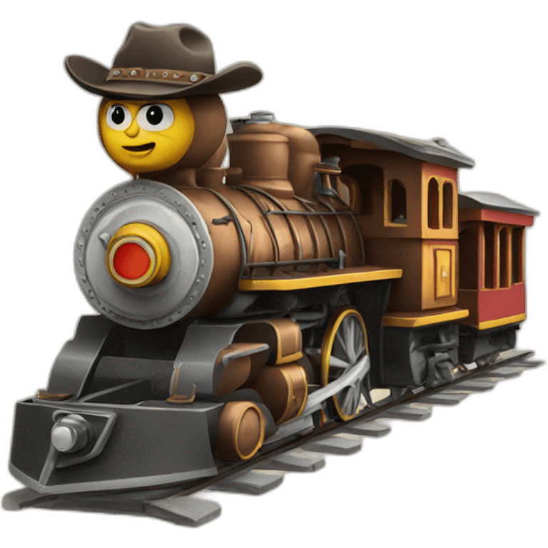 train ancien cowboy emoji