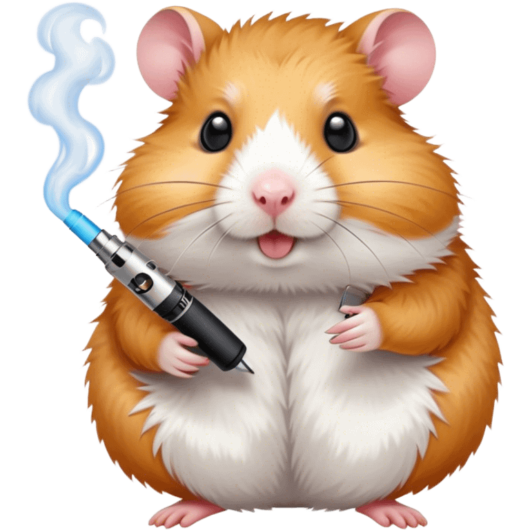 Hamster smoking a vape pen  emoji