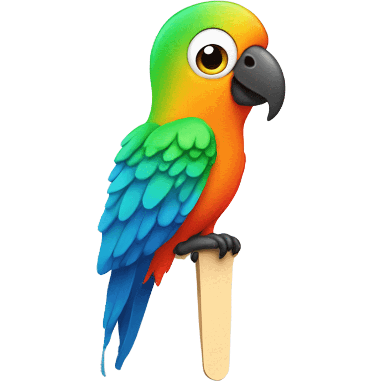 Parrot popsicle emoji