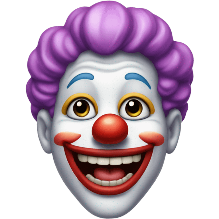 Friendly clown drooling emoji