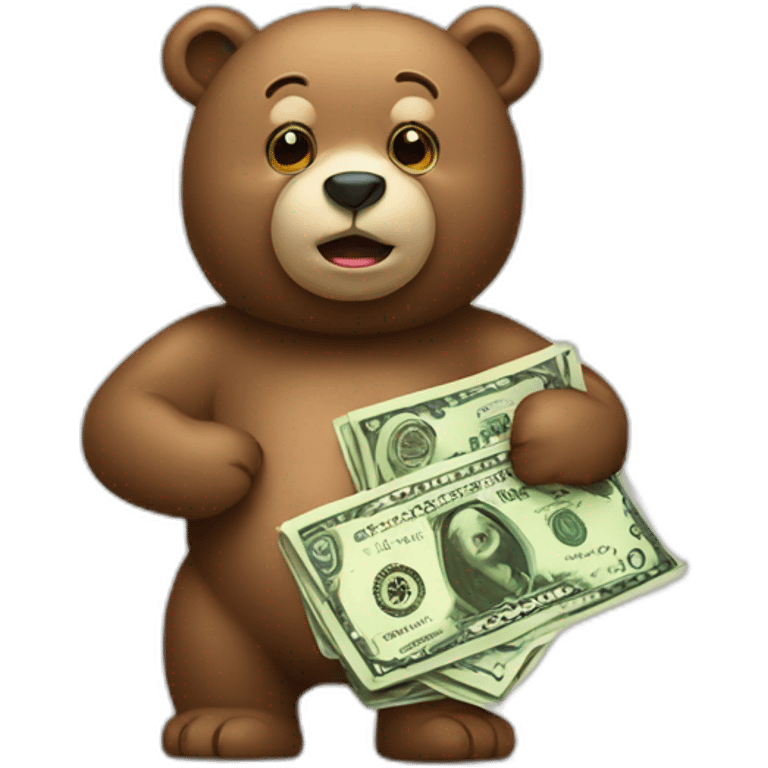 bear with dollar emoji