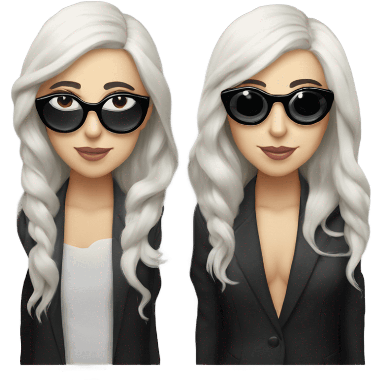 Lady gaga chromatica black glasses  emoji