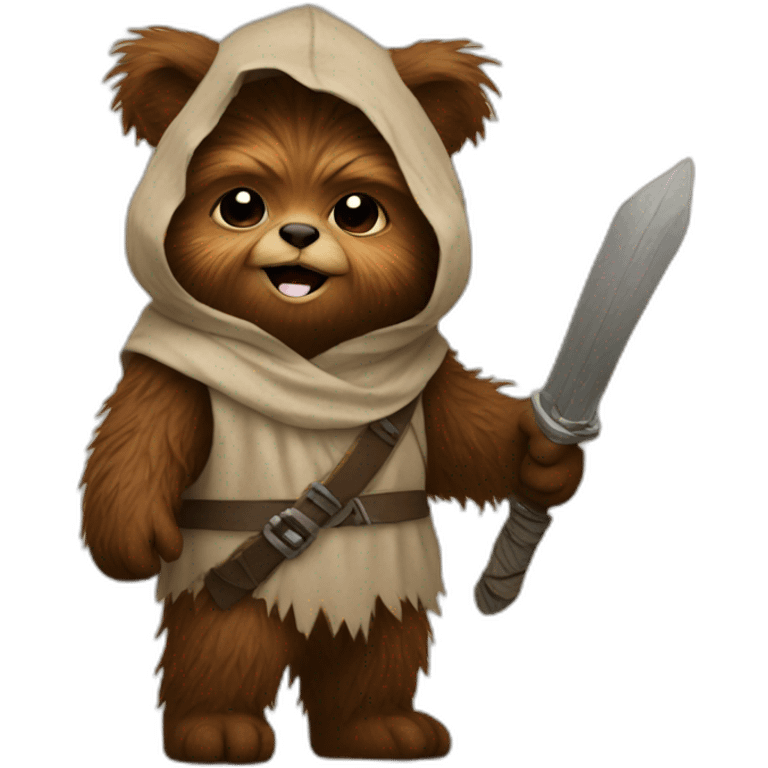 ewok celebrating emoji