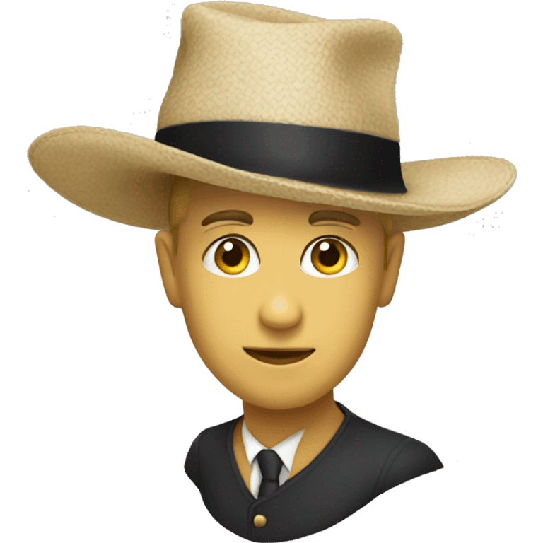 Elegant hat emoji