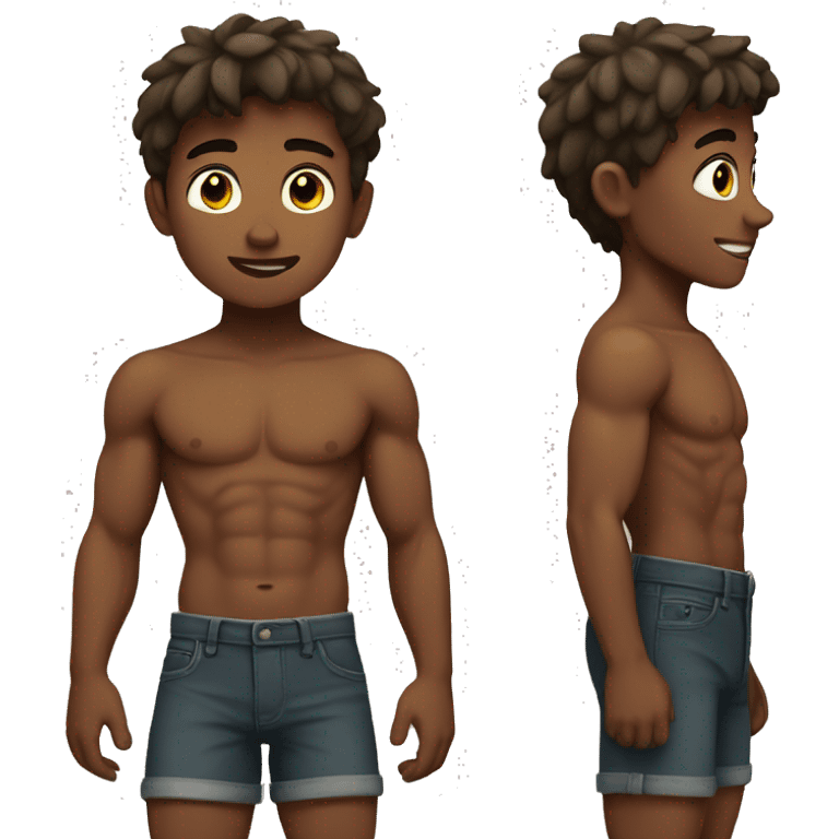 Boy with abs emoji