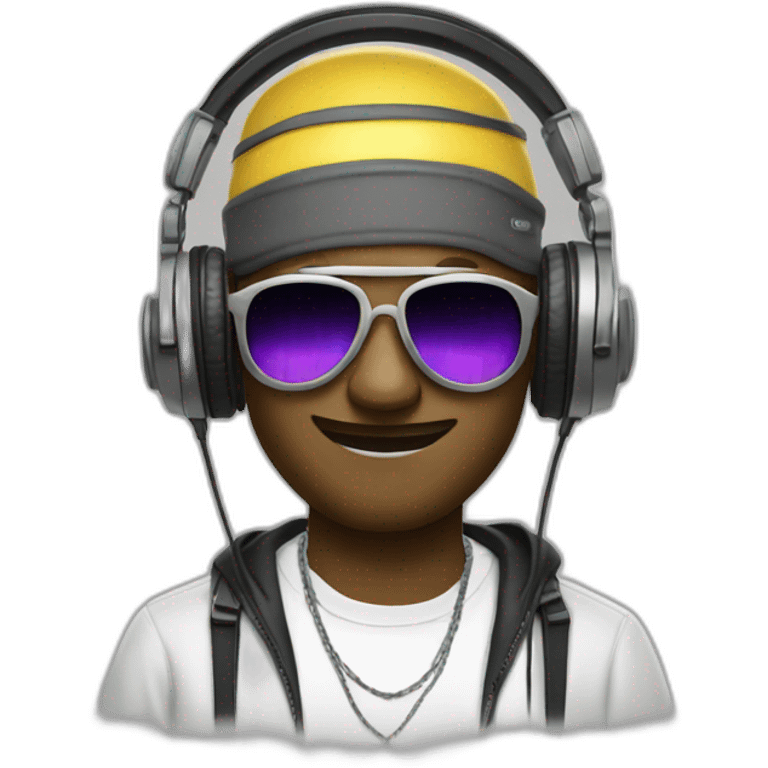 Flamboyant acid dj emoji